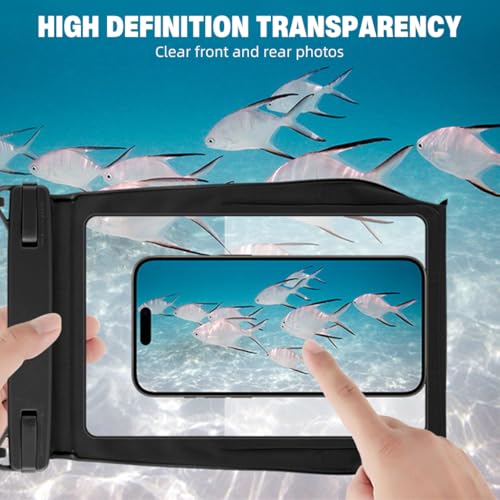 ZORBES® 8.2'' Large Waterproof Phone Bag IPX8 Diving Phone Bag Transparent TPU Screen Touch Phone Holder for Photography Beach Phone Sling Bag Accessories Bag with Removable Shoulder Strap ZORBES® 8.2'' Large Waterproof Phone Bag IPX8 Diving Phone Bag Transparent TPU Screen Touch Phone Holder for Photography Beach Phone Sling Bag Accessories Bag with Removable Shoulder Strap